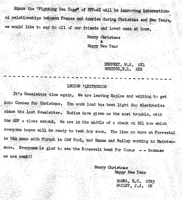 December 1964 Newsletter