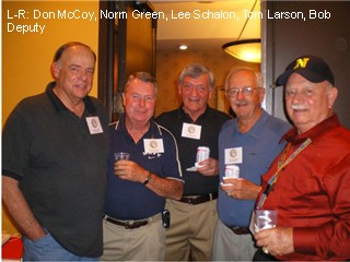 Click photo (Stokes_81) to enlarge. L-R: Don McCoy,Norm Green,Lee Schalon,Tom Larson,Bob Deputy Photo by Dave Stokes